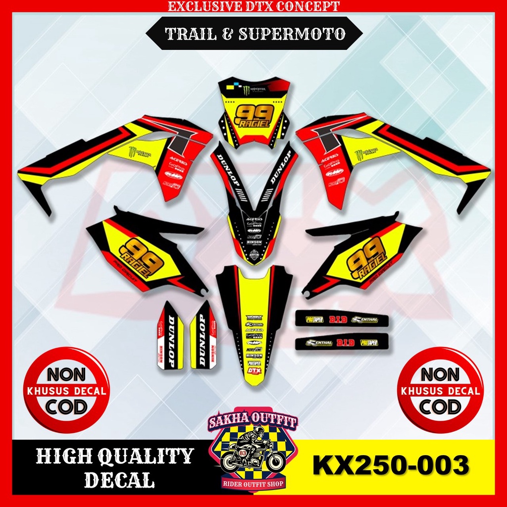 decal kx 250 decal kx 250 450 decal kx 250 full decal trail decal motocross decal Supermoto stiker m