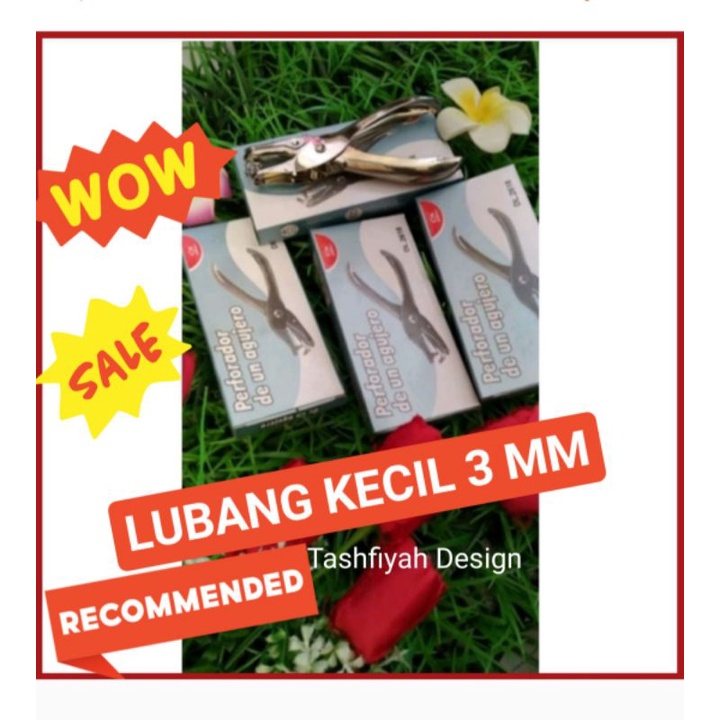 Alat lubang hang tang kecil 3 mm pelubang kertas hangtag