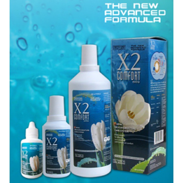 X2 Comfort - Cairan Pembersih Softlens - 120ml , 60ml