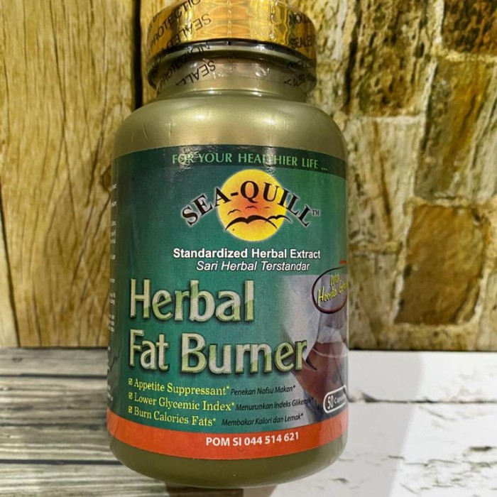 sea quill herbal fat burner 50 kapsul badan