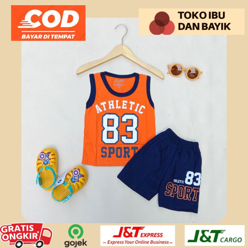 Setelan anak UNISEX MURAH/COWOK CEWEK(BAJU SINGLET + CELANA)