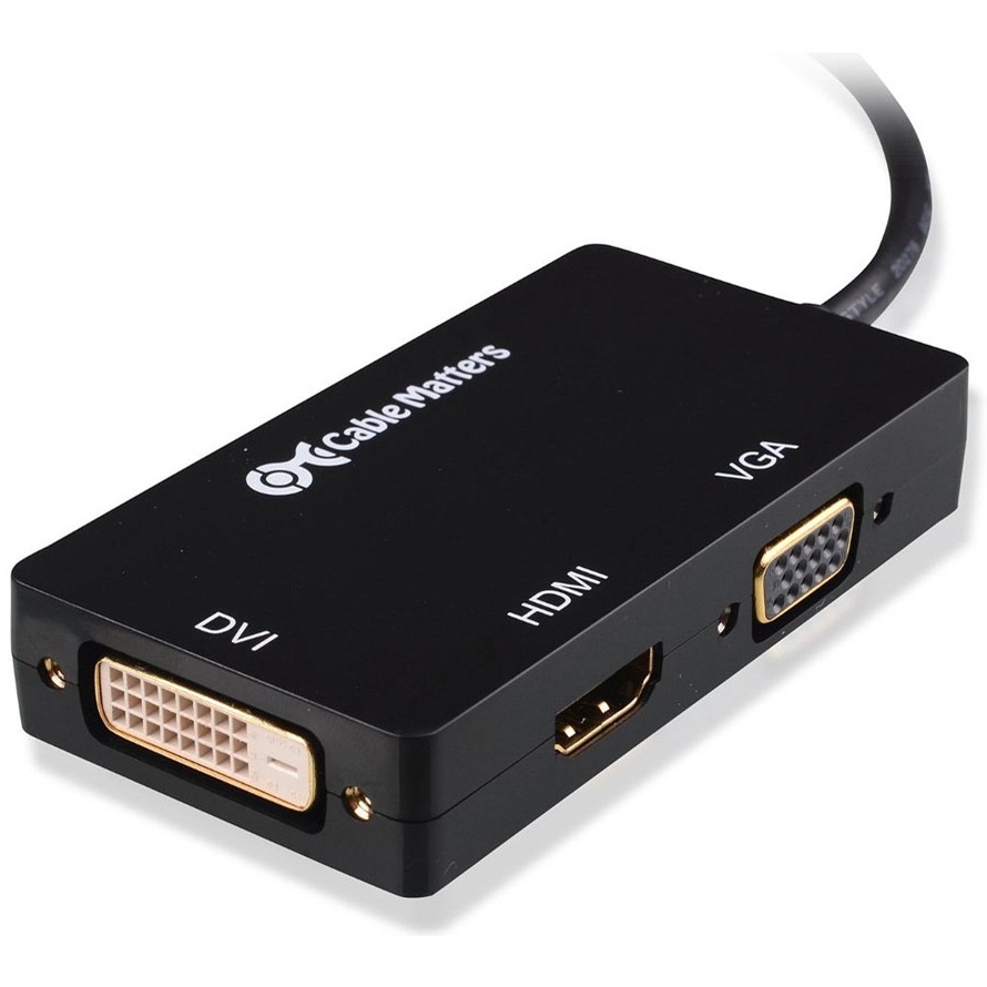 IDN TECH - Konverter Mini Displayport ke HDMI/DVI/VGA (Thunderbolt Compatible)