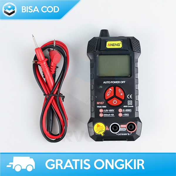 MULTITESTER DIGITAL VOLTAGE TESTER ANENG TEST LEAD DETAIL &amp; AKURAT LCD