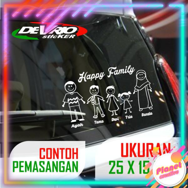 

Stiker My Happy Family (Cutting Sticker) Ukuran Tinggi 16 cm