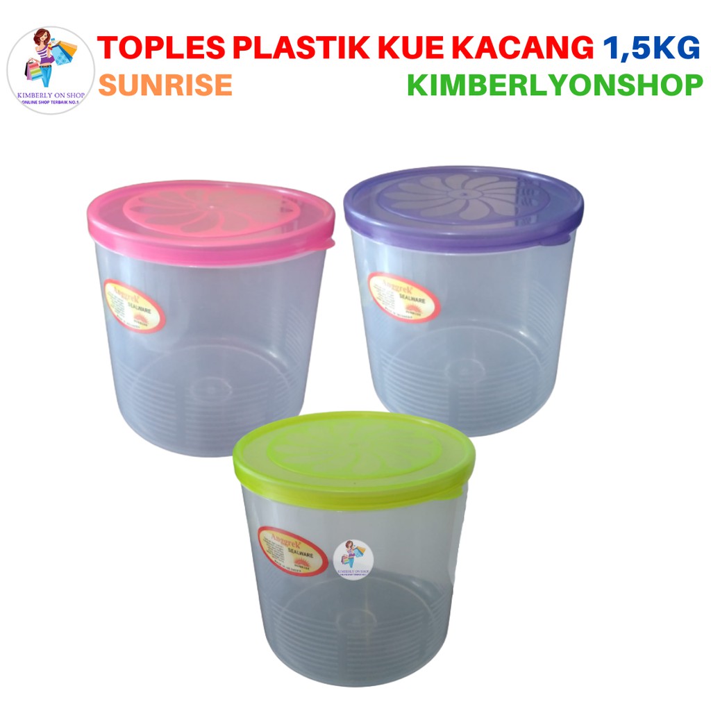 Kimberlyonshop Toples Sealware Plastik Anggrek Tempat Makan1,5kg Sunrise