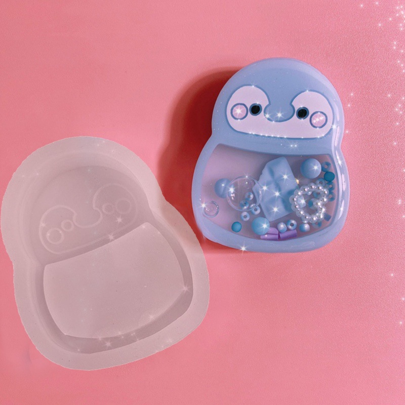 Siy Cetakan Resin Epoksi Bentuk Penguin Bahan Silikon Untuk Gantungan Kuncitas DIY