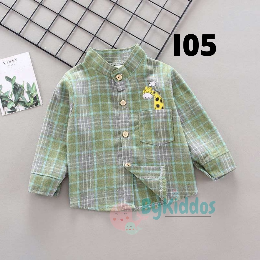 ByKiddos - Kemeja Import Anak Laki Laki Motif Lengan Panjang Bahan Adem High Quality Fashion / Kemeja Import Bayi Part 1