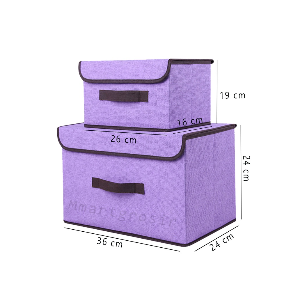 Box Kain / Kotak kain kanvas / Kotak Serbaguna 2 in 1 / Storage Box Multifungsi