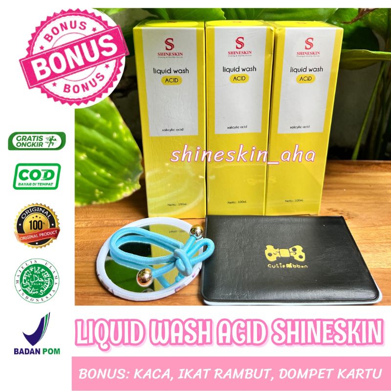 LIQUID WASH ACID SHINESKIN/FACIAL WASH ACID SHINESKIN/SABUN WAJAH ACID SHINESKIN
