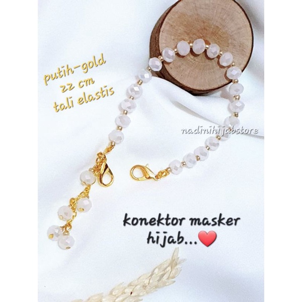 KONEKTOR MASKER HIJAB MUTIARA / PENGAIT MASKER / MASK STRAP / TALI MASKER