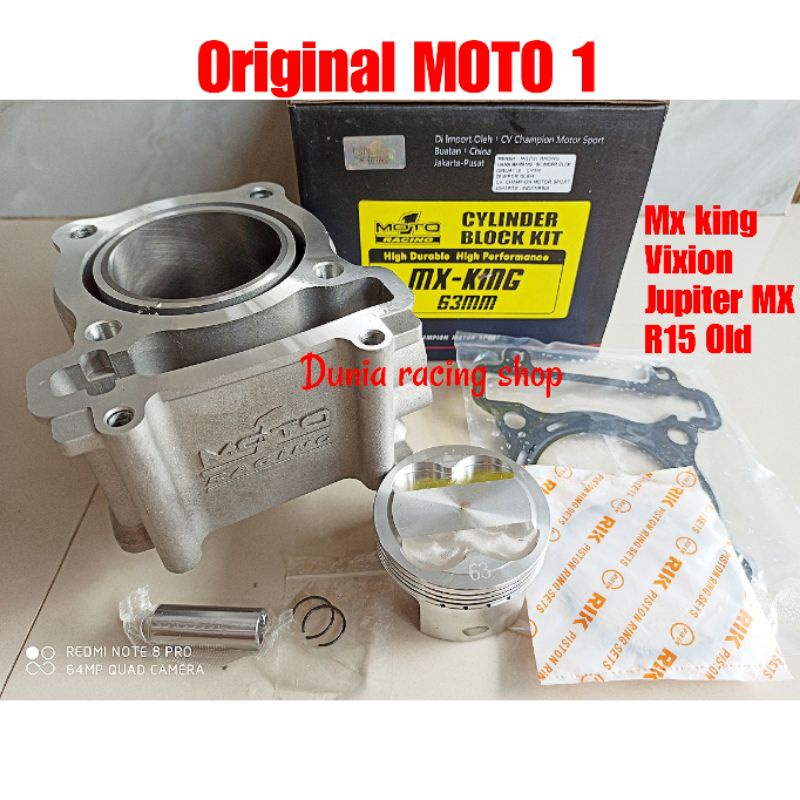 Blok Seher Blok Cylinder Moto 1 Paketan Bore up CRF 150 MX king SATRIA FU KLX DTRACKER 150 Vixion R15 V2 Jupiter MX New MX 135 63MM 66MM Piston Ring Seher Pin piston 1set