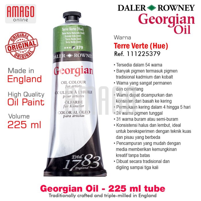 DALER-ROWNEY - GEORGIAN OIL PAINT 225 ml - TERRE VERTE HUE - 111225379