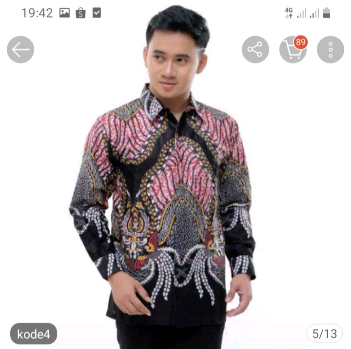 Size M L Xl Xxl Xxxl Bswart Batik Hrb026 Kenongo Hem Pendek Padi Pekalongan M L Xl Batik Pria Murahl