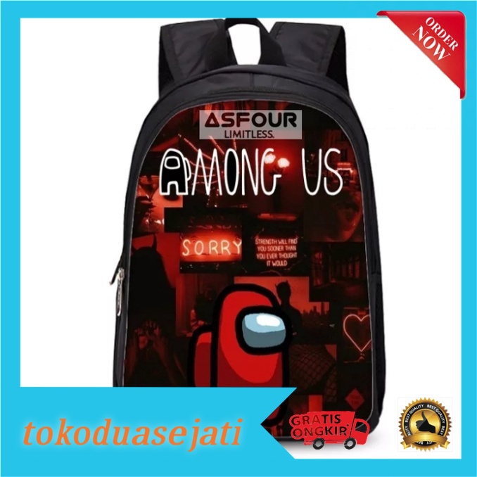 Tokoduasejati - PromoTas Ransel Anak Among Us /Tas Sekolah Anak SD /Tas Anak Anak /Tas Anak Laki Lak