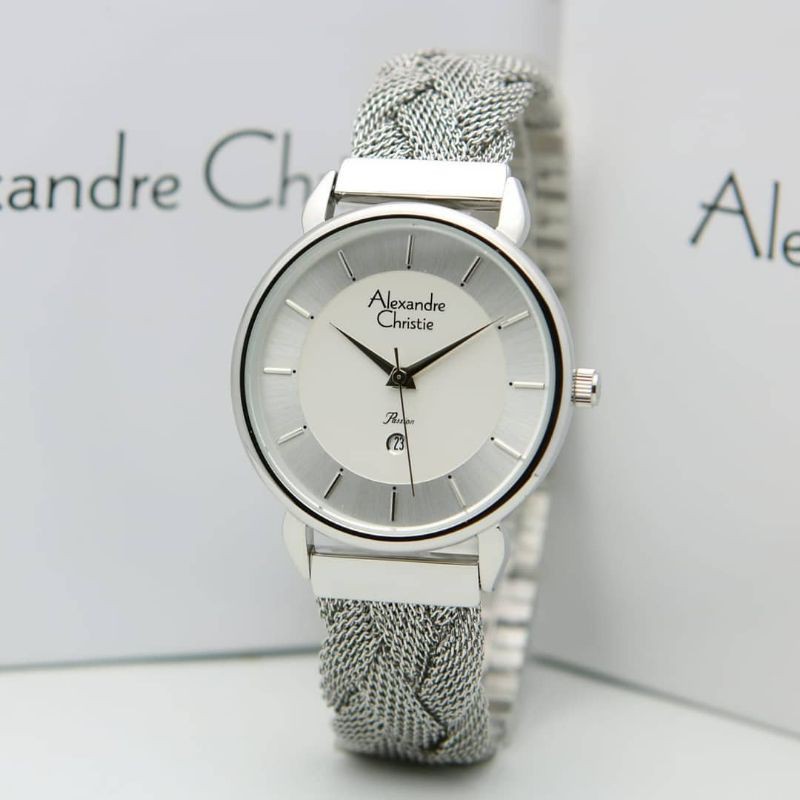 Jam Tangan Alexander Christie Wanita original silver ac2857