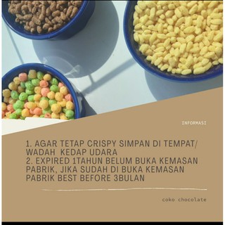 Rice crispy bulat warna warni rainbow nyam nyam ukuran  