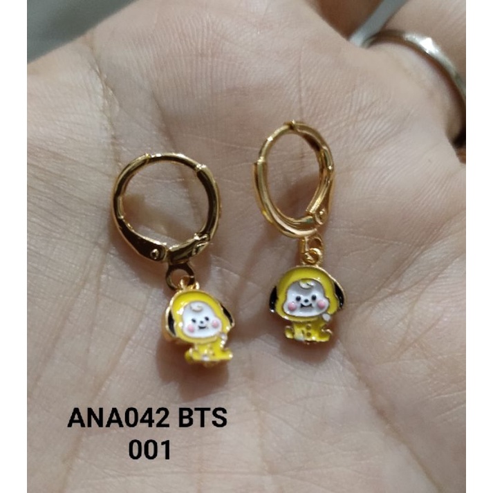 Anting Anak perempuan BTS Lucu Imut Perhiasan Fashion Import Kualitas Premium Anti Karat ANA042 GTHM