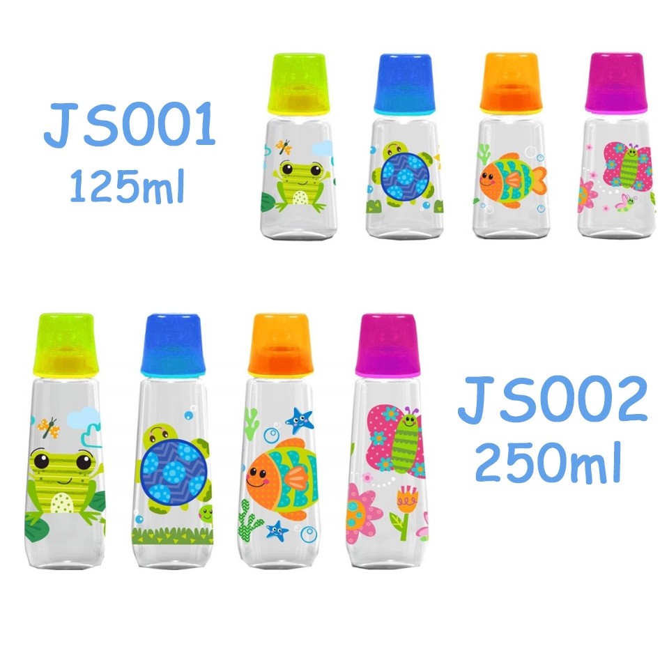 TERMURAH Botol susu baby safe feeding bottle motif animal 150ML &amp; 250ml JS002 &amp; JS001