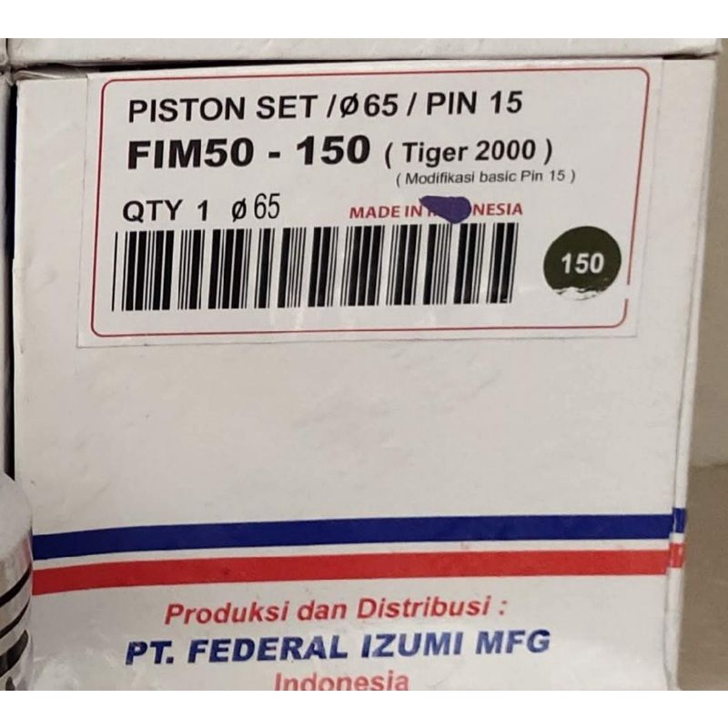 Piston Kit FIM Tiger FIM50 STD OS 0/50/100/150/200/250/300-os.150 (65)
