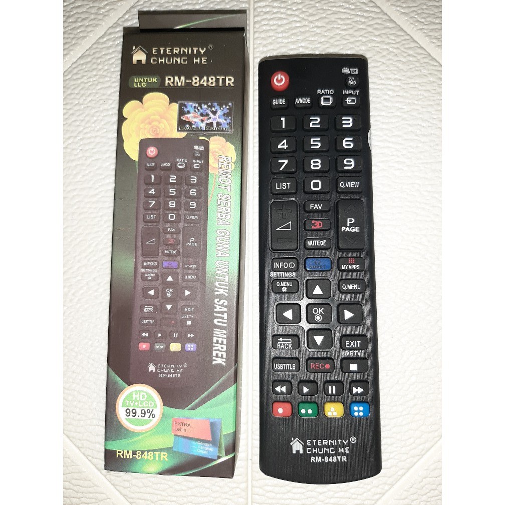 Remot Remote LG TV MULTI LCD LED PLASMA UNIVERSAL 848 Chung He tanpa setting