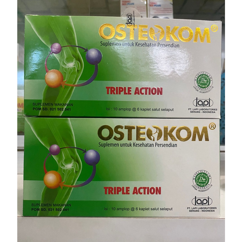 Osteokom Per strip isi 6 Tablet / Suplemen Sendi dan Nyeri