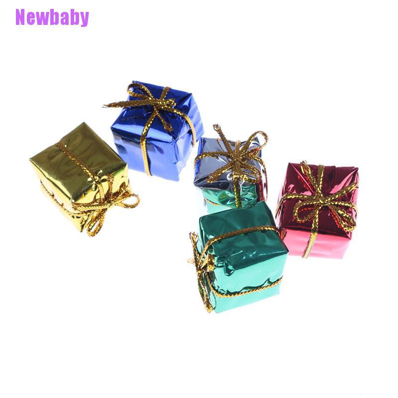 (Newbaby) 10pcs / Set Miniatur Kotak Hadiah Natal Untuk Dekorasi Rumah Boneka