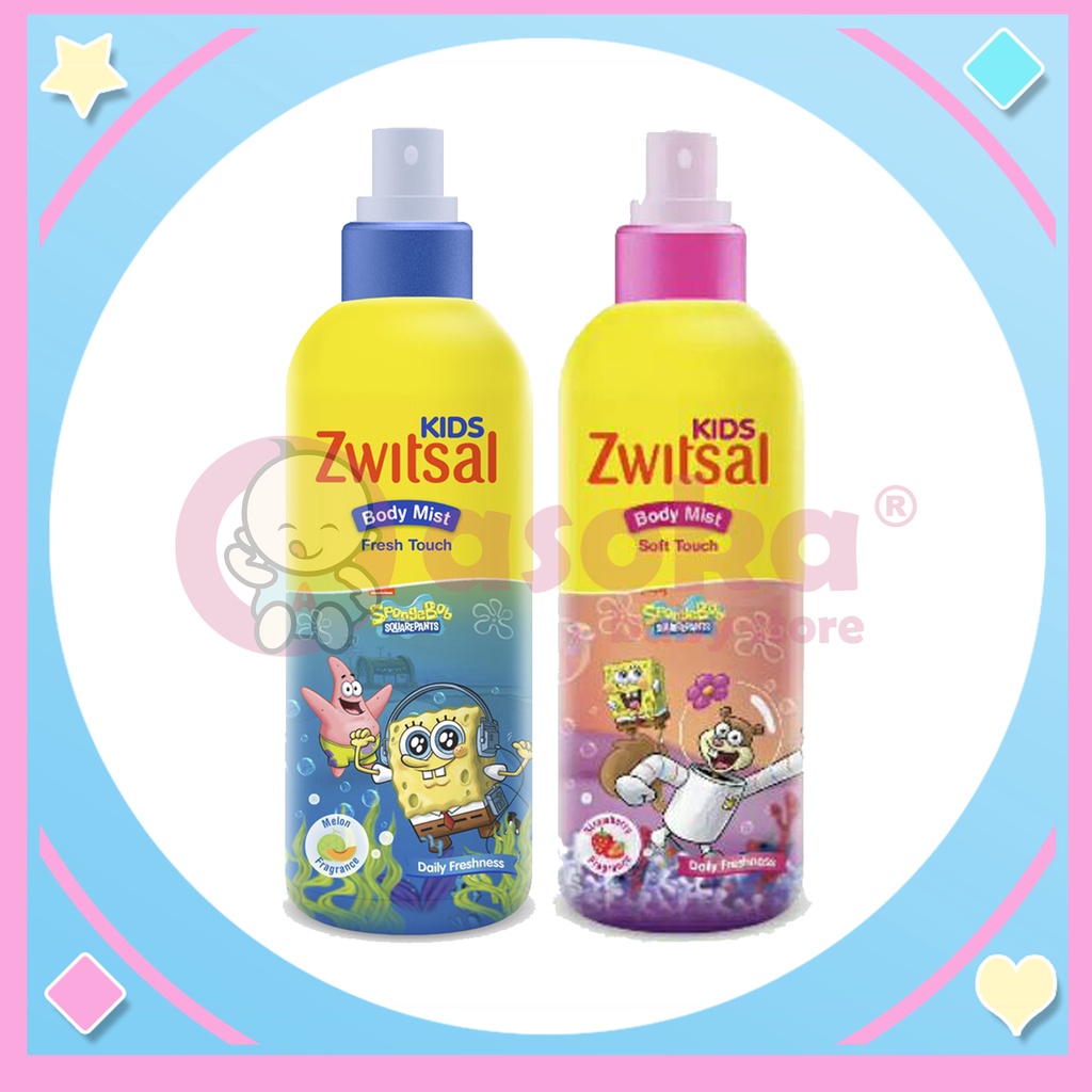 Zwitsal Kids Body Mist Fresh Touch Blue / Soft Touch Pink 100ml