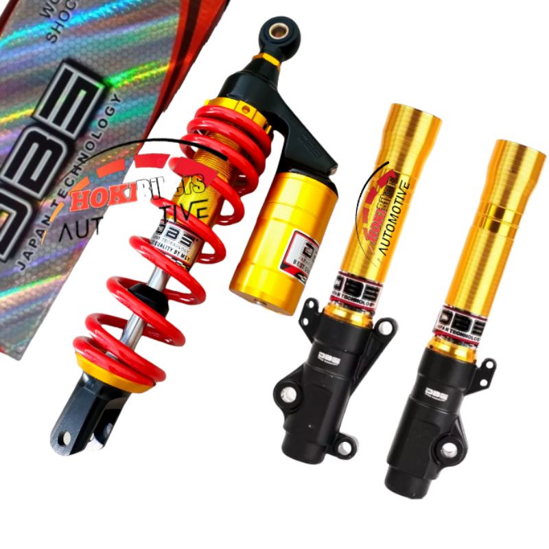 paket shockbreaker set depan belakang motor matic Honda beat-scoopy-vario fi-genio DBS model ktc yss