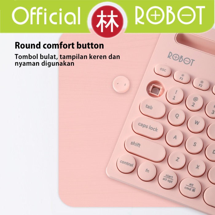 Robot KB10 Multi-Device Bluetooth &amp; 2.4G Wireless Keyboard 3 mode