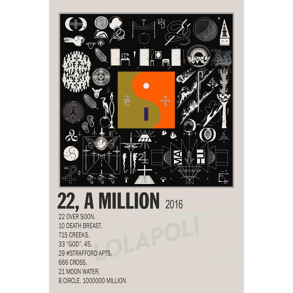 Poster Cover Album 22, A Million - Bon Iver