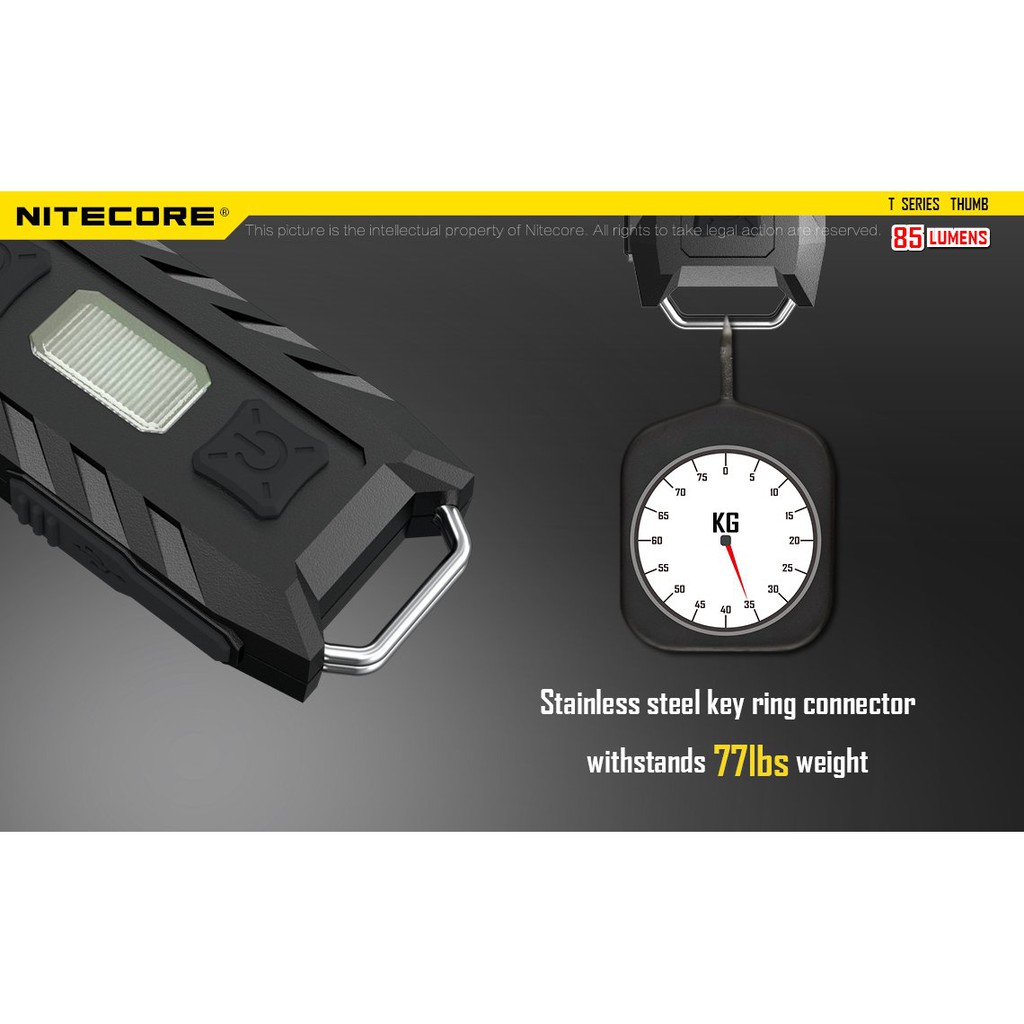 NITECORE THUMB DUAL COLOR LED USB RECHARGEABLE KEYCHAIN LIGHT