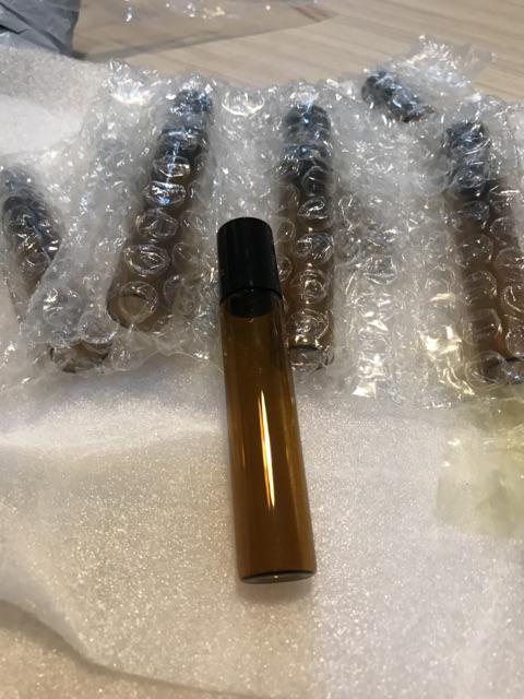 Tdu _ 10pcs 5ml / 10ml Botol Kaca Roll On Untuk Parfum Essential Oil