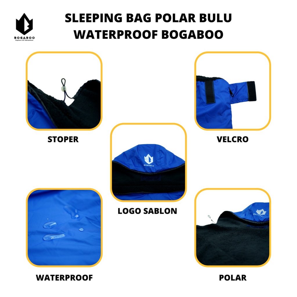 Sleeping bag BOGABOO polar bulu waterproof - sleepingbag - sb - slepingbag waterproof - sleping bag polar tebal - sleeping bag polar bulu tebal - sleepingbag gunung - outdoor - hiking - SB BULU BOGABOO