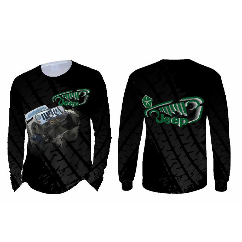 Kaos Pria Lengan Panjang JEEP 3D Full Print Sublimation 003