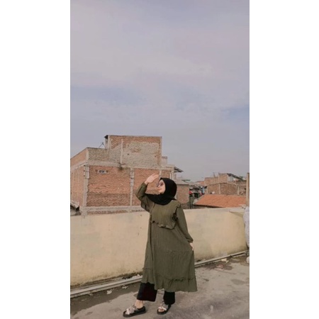 midi dress serat kayu