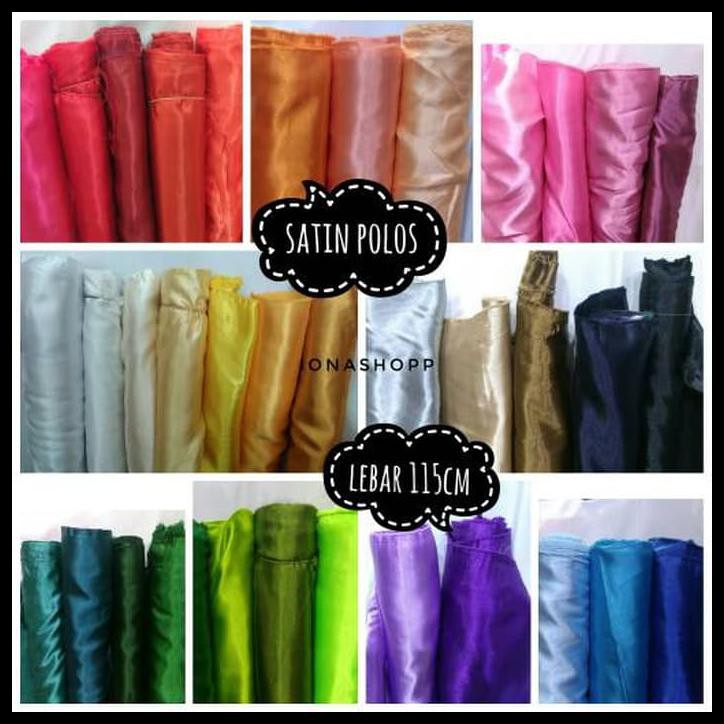 satin polos clarissa / kain satin meteran / furing kebaya TERLENGKAP
