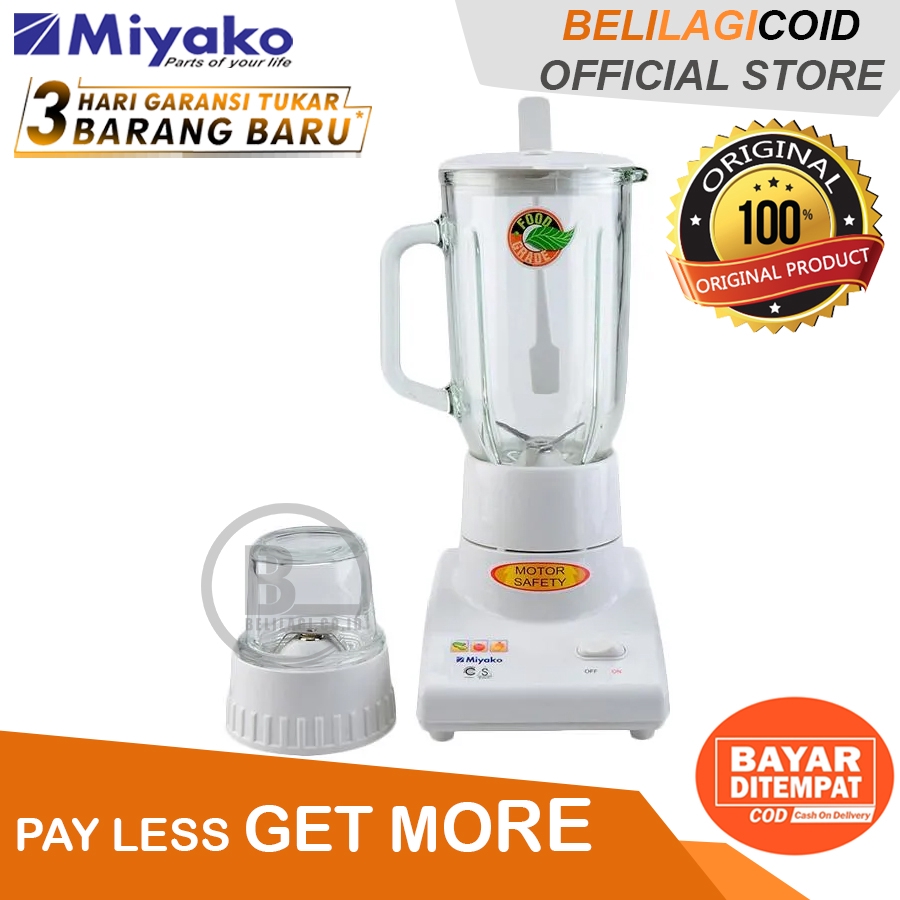 Miyako Blender Kaca BL 101 GS / Blander Miyako 2in1 BL-101GS / Belender Kaca Miyako BL101GS / Blende