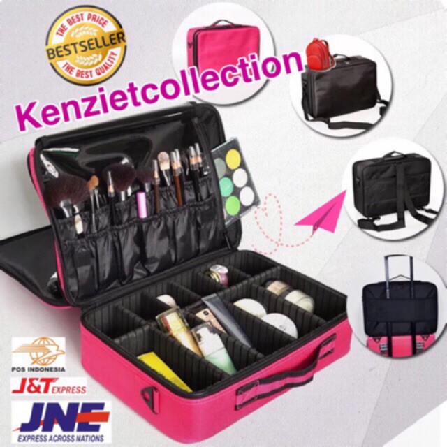 Promo Tempat Make Up /Beautycase /Tempat Kosemetik Ukuran Besar 44x32x16cm T4570