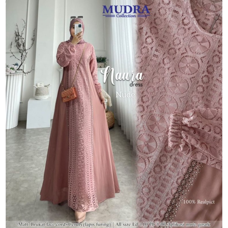 Gamis wanita fashion Naura Dress by Mudra
