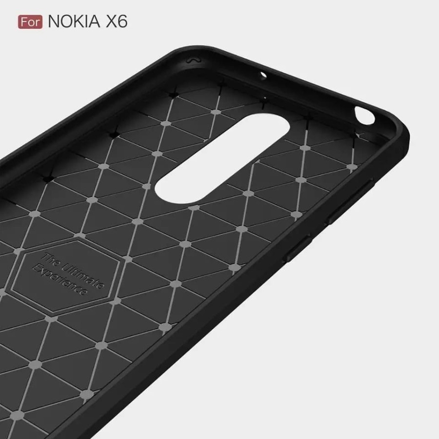 NOKIA 5.1+/NOKIA 6.1+/ NOKIA 6.1 PLUS/NOKIA 5.1+ CASE SOFTCASE IPAKY CARBON, CASE KARBON