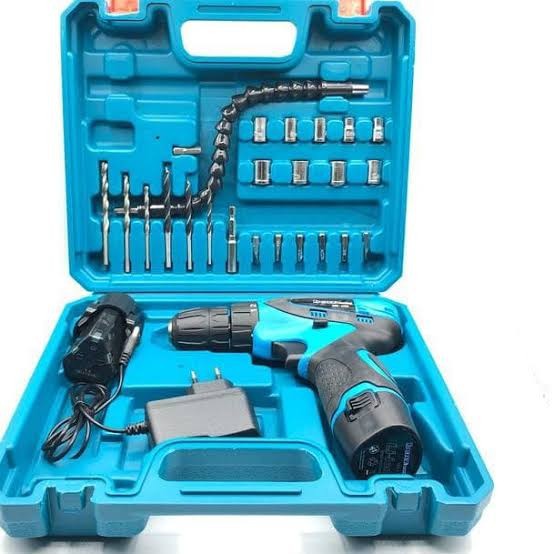 BOR CORDLESS Drill 12Volt BENZ 24 Pcs Set Bor Tangan Baterai 12 V CBD-0104