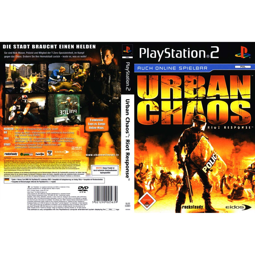 Kaset Ps2 Game Urban Chaos