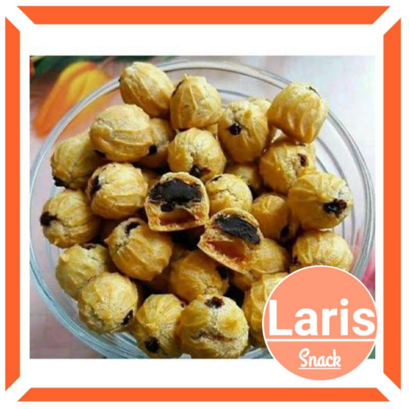 

500 GR Sus Coklat Kering / Kue Soes Coklat Mini Melted / Sus Coklat Lumer / LarisSnack