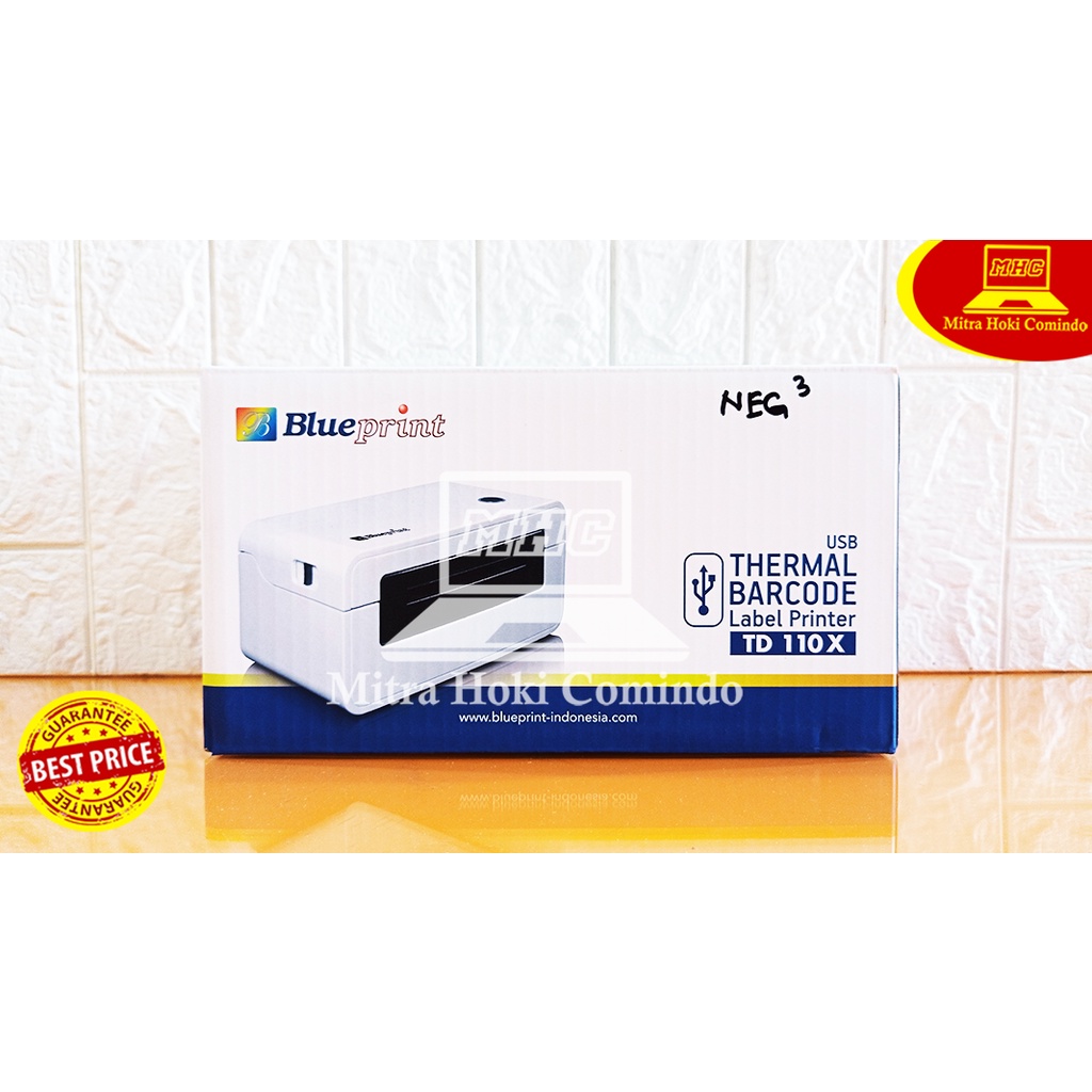 Printer BARCODE Printer Resi USB Thermal A6 BLUEPRINT TD110X