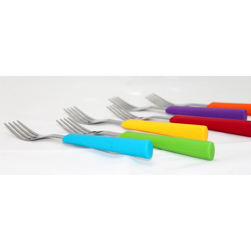 Oxone OX-601 6Pcs Rainbow Fork Set Garpu Makan Pelangi