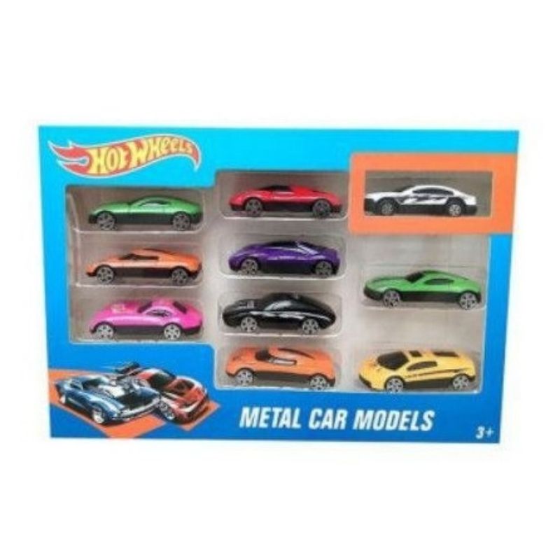 Murah! Hot Wheel Racing Metal Car Models 1 Box Isi 10 Mobil