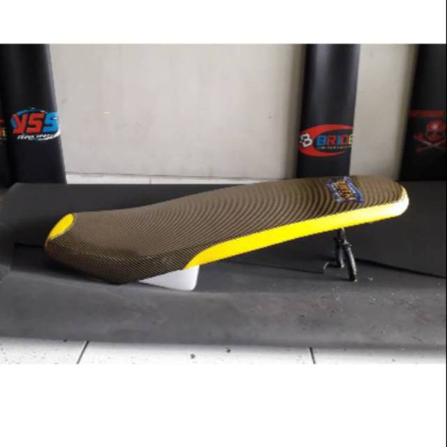 Jok Slim Vario 125/150 led variasi kulit karbon keflar