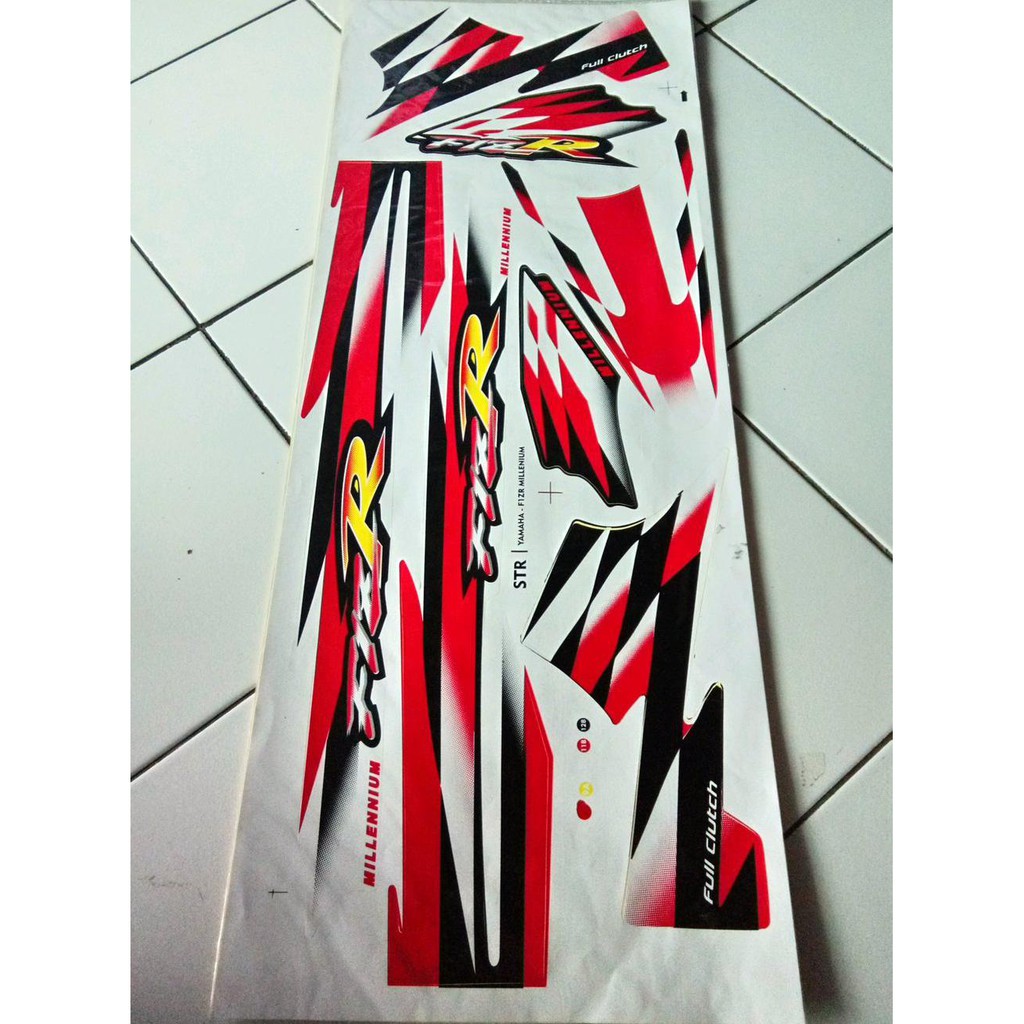 Aksesoris Striping Stiker Lis Motor Yamaha F1Zr Fizr F1Z R Fiz R Millenium Milenium - Merah -