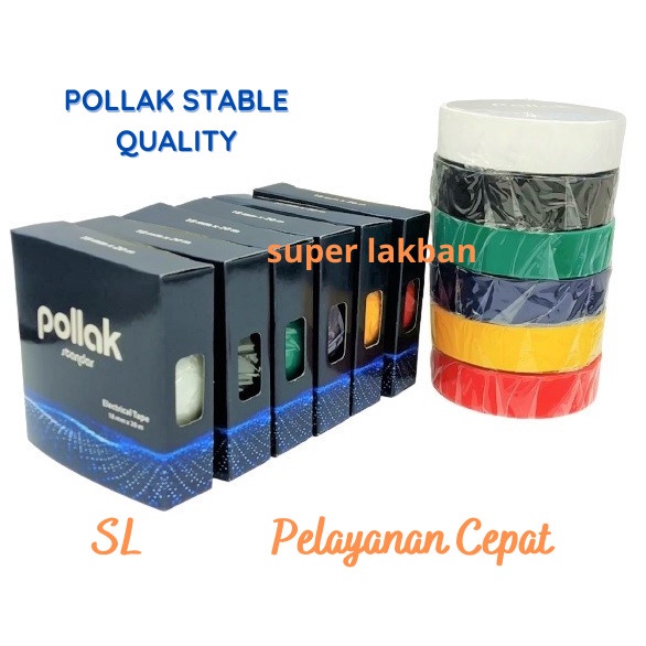 Isolasi Listrik Profesional Pollak Electrical Tape Berkualitas Tersedia Varian Warna