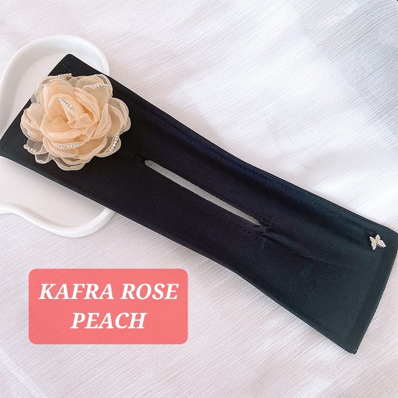 KAFRA ROSE BOW CEPOL RAMBUT KONDE SANGGUL AKSESORIS FASHION KOREA IMPORT PERNAK PERNIK